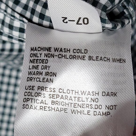 Uniqlo Mens Cotton Long Sleeve Button Up Shirt Size 2XL Dark Green Gingham Check - Picture 10 of 10